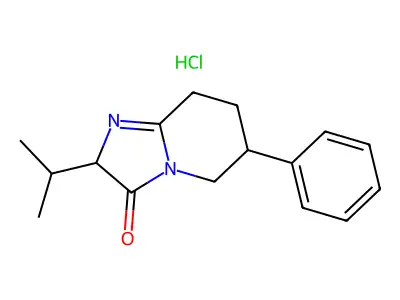 Imidazo(1,2-a)pyridin-3(2H)-one, 5,6,7,8-tetrahydro-2-(1-methylethyl)-6-phenyl-, monohydrochloride structure
