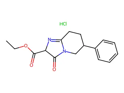 Ethyl 3-oxo-6-phenyl-2,3,5,6,7,8-hexahydroimidazo(1,2-a)pyridine-2-carboxylate HCl structure