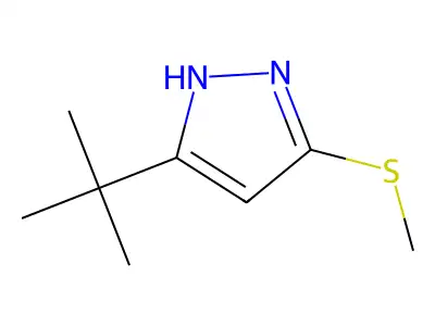 5-(tert-Butyl)-3-(methylthio)-1H-pyrazole structure