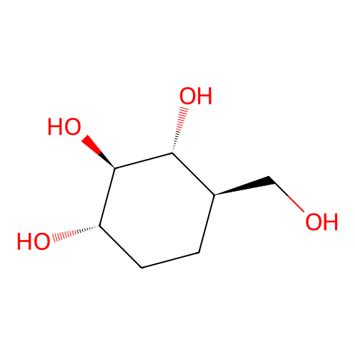 (1S,2R,3R,4R)-4-(hydroxymethyl)cyclohexane-1,2,3-triol structure
