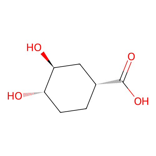 (1R,3S,4S)-3,4-dihydroxycyclohexane-1-carboxylic acid structure
