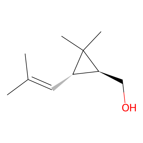Chrysanthemol, trans- structure