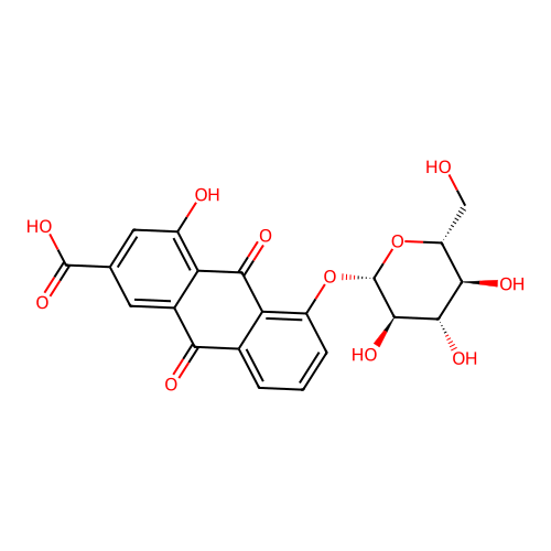 rhein 8-O-beta-D-glucopyranoside structure