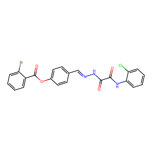 4-(2-((2-Chloroanilino)(oxo)acetyl)carbohydrazonoyl)phenyl 2-bromobenzoate structure