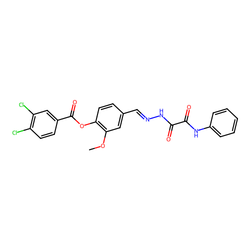 4-(2-(Anilino(oxo)acetyl)carbohydrazonoyl)-2-methoxyphenyl 3,4-dichlorobenzoate structure