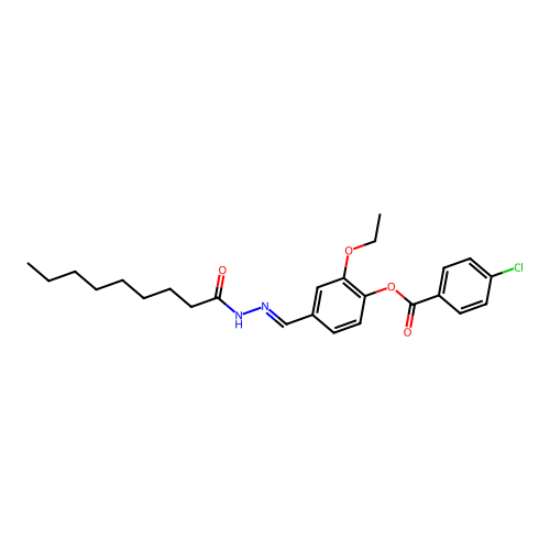 [2-Ethoxy-4-[(nonanoylhydrazinylidene)methyl]phenyl] 4-chlorobenzoate structure