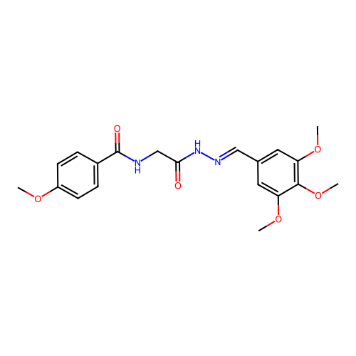 4-Methoxy-N-(2-oxo-2-(2-(3,4,5-trimethoxybenzylidene)hydrazino)ethyl)benzamide structure