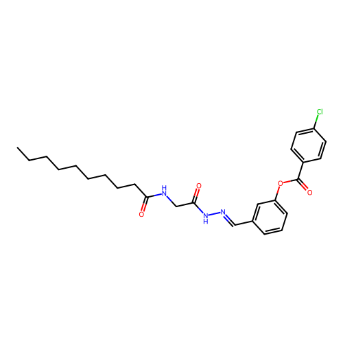 3-(2-((Decanoylamino)acetyl)carbohydrazonoyl)phenyl 4-chlorobenzoate structure