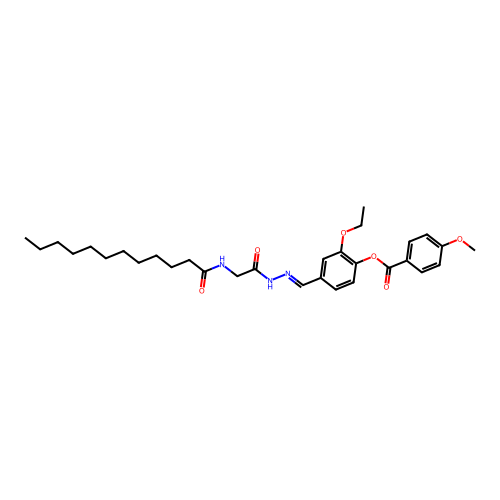 4-(2-((Dodecanoylamino)acetyl)carbohydrazonoyl)-2-ethoxyphenyl 4-methoxybenzoate structure