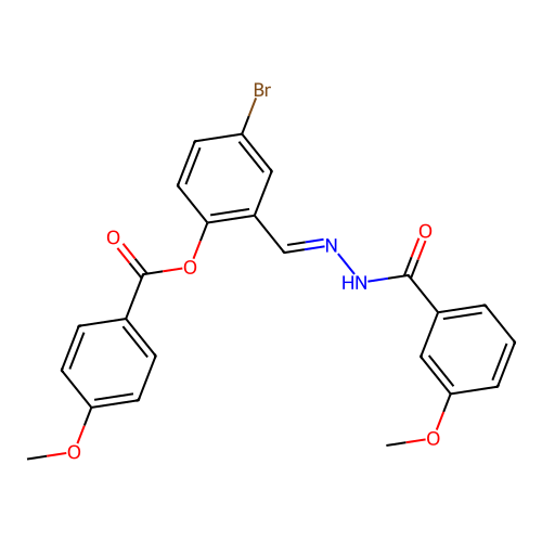 4-Bromo-2-(2-(3-methoxybenzoyl)carbohydrazonoyl)phenyl 4-methoxybenzoate structure