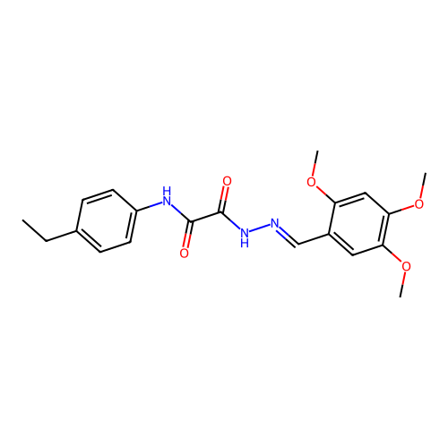 N-(4-Ethylphenyl)-2-oxo-2-(2-(2,4,5-trimethoxybenzylidene)hydrazino)acetamide structure