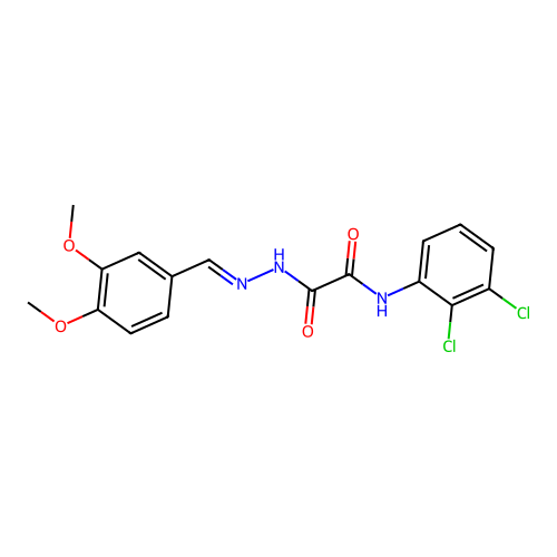 N-(2,3-Dichlorophenyl)-2-(2-(3,4-dimethoxybenzylidene)hydrazino)-2-oxoacetamide structure