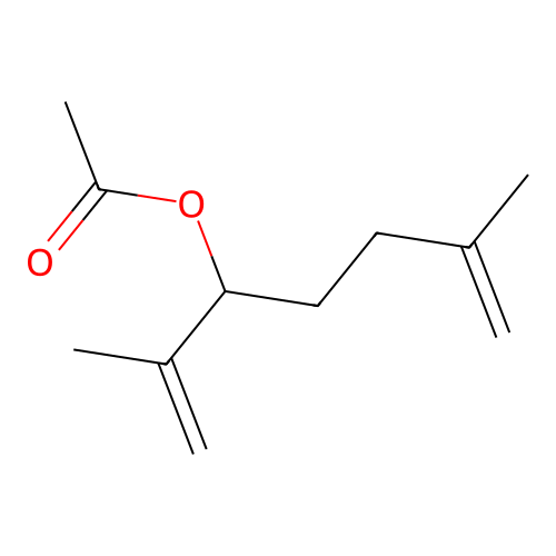 2,6-Dimethylhepta-1,6-dien-3-ol acetate structure