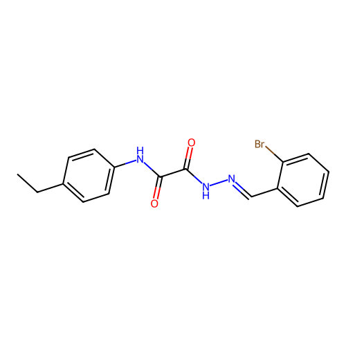 2-(2-(2-Bromobenzylidene)hydrazino)-N-(4-ethylphenyl)-2-oxoacetamide structure