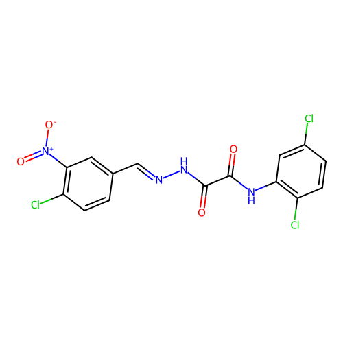 2-(2-(4-CL-3-Nitrobenzylidene)hydrazino)-N-(2,5-dichlorophenyl)-2-oxoacetamide structure