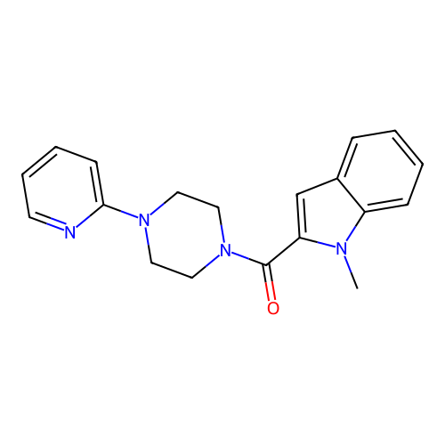 (1-Methylindol-2-yl)-(4-pyridin-2-ylpiperazin-1-yl)methanone structure