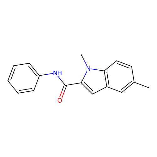 1,5-dimethyl-N-phenyl-1H-indole-2-carboxamide structure