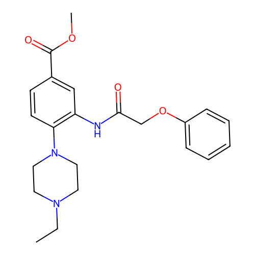 Methyl 4-(4-ethylpiperazin-1-yl)-3-[(phenoxyacetyl)amino]benzoate structure