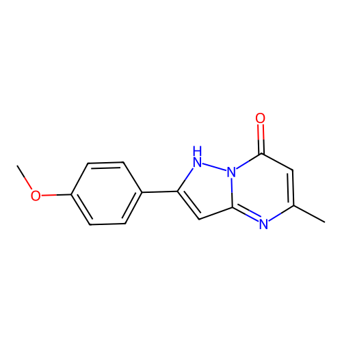 2-(4-methoxyphenyl)-5-methylpyrazolo[1,5-a]pyrimidin-7(4H)-one structure