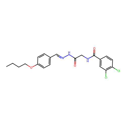 N-(2-(2-(4-Butoxybenzylidene)hydrazino)-2-oxoethyl)-3,4-dichlorobenzamide structure