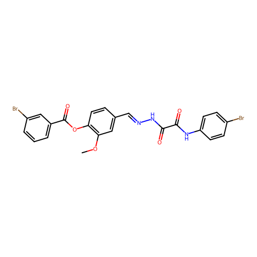 4-((E)-{[(4-bromoanilino)(oxo)acetyl]hydrazono}methyl)-2-methoxyphenyl 3-bromobenzoate structure