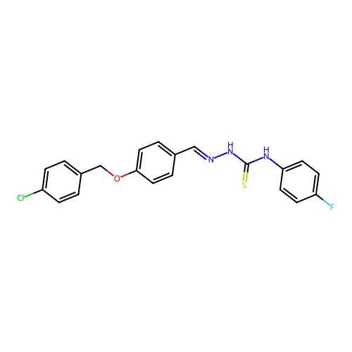 4-((4-Chlorobenzyl)oxy)benzaldehyde N-(4-fluorophenyl)thiosemicarbazone structure