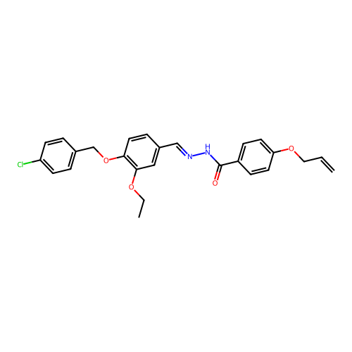 4-(Allyloxy)-N'-(4-((4-chlorobenzyl)oxy)-3-ethoxybenzylidene)benzohydrazide structure