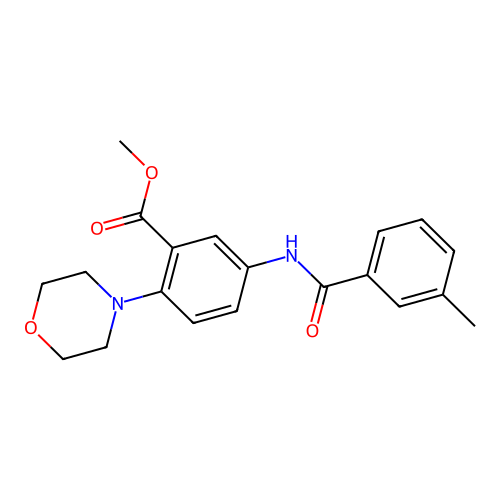 Methyl 5-{[(3-methylphenyl)carbonyl]amino}-2-(morpholin-4-yl)benzoate structure