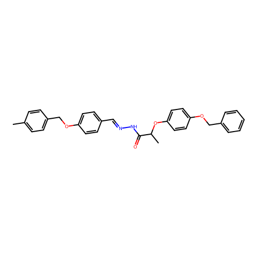2-(4-(Benzyloxy)phenoxy)-N'-(4-((4-methylbenzyl)oxy)benzylidene)propanohydrazide structure