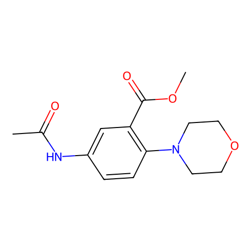 Methyl 5-acetamido-2-morpholin-4-ylbenzoate structure