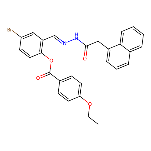 4-Bromo-2-(2-(1-naphthylacetyl)carbohydrazonoyl)phenyl 4-ethoxybenzoate structure