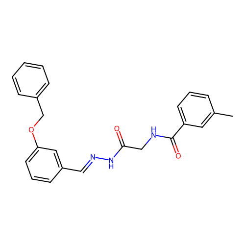 N-(2-(2-(3-(Benzyloxy)benzylidene)hydrazino)-2-oxoethyl)-3-methylbenzamide structure