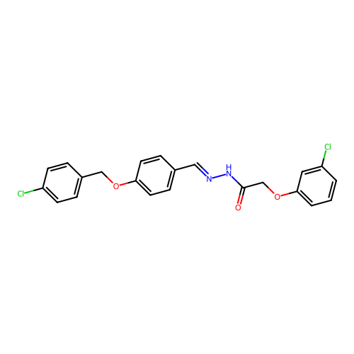 N'-(4-((4-Chlorobenzyl)oxy)benzylidene)-2-(3-chlorophenoxy)acetohydrazide structure
