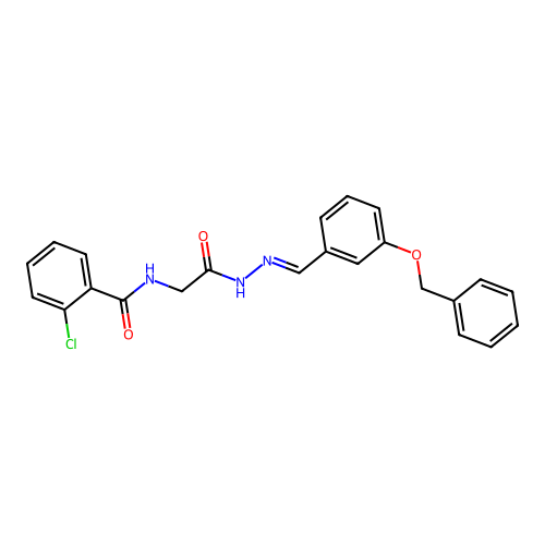 N-(2-(2-(3-(Benzyloxy)benzylidene)hydrazino)-2-oxoethyl)-2-chlorobenzamide structure