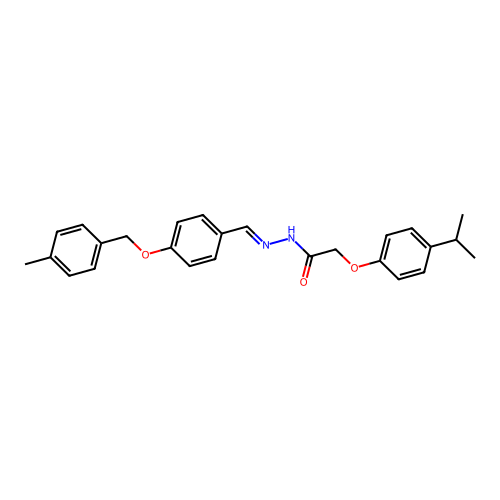 2-(4-Isopropylphenoxy)-N'-(4-((4-methylbenzyl)oxy)benzylidene)acetohydrazide structure