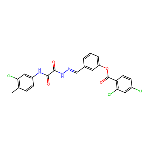 3-(2-((3-CL-4-Methylanilino)(oxo)AC)carbohydrazonoyl)phenyl 2,4-dichlorobenzoate structure