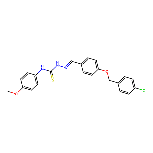 4-((4-Chlorobenzyl)oxy)benzaldehyde N-(4-methoxyphenyl)thiosemicarbazone structure