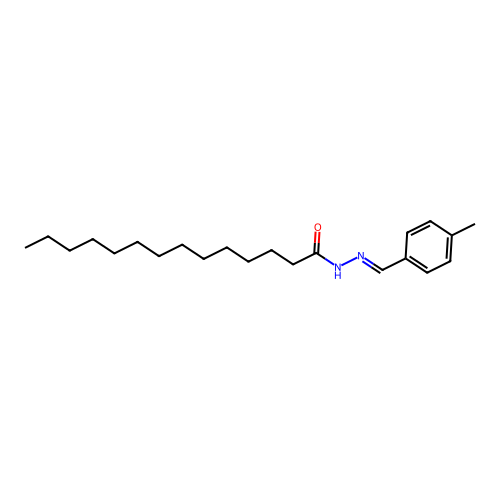 N-[(4-methylphenyl)methylideneamino]tetradecanamide structure