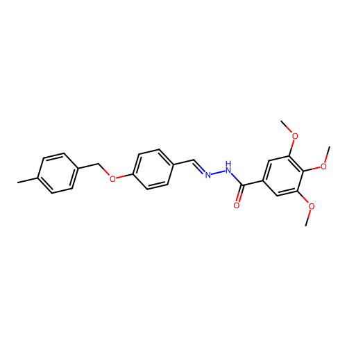 3,4,5-Trimethoxy-N'-(4-((4-methylbenzyl)oxy)benzylidene)benzohydrazide structure