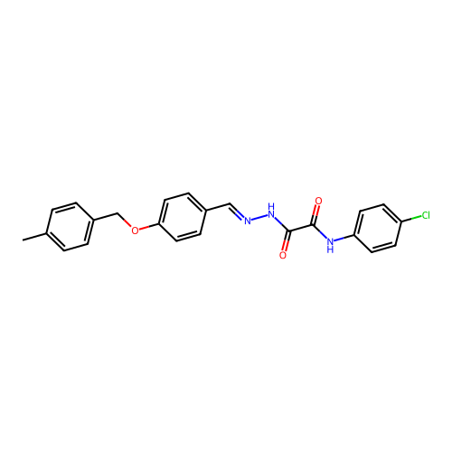 N-(4-CL-PH)-2-(2-(4-((4-Methylbenzyl)oxy)benzylidene)hydrazino)-2-oxoacetamide structure