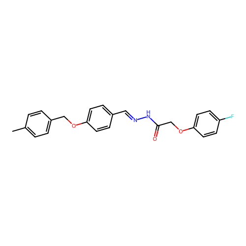 2-(4-fluorophenoxy)-N'-((E)-{4-[(4-methylbenzyl)oxy]phenyl}methylidene)acetohydrazide structure