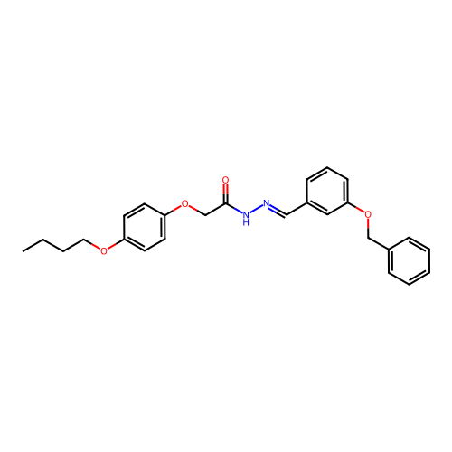 2-(4-butoxyphenoxy)-N-[(3-phenylmethoxyphenyl)methylideneamino]acetamide structure