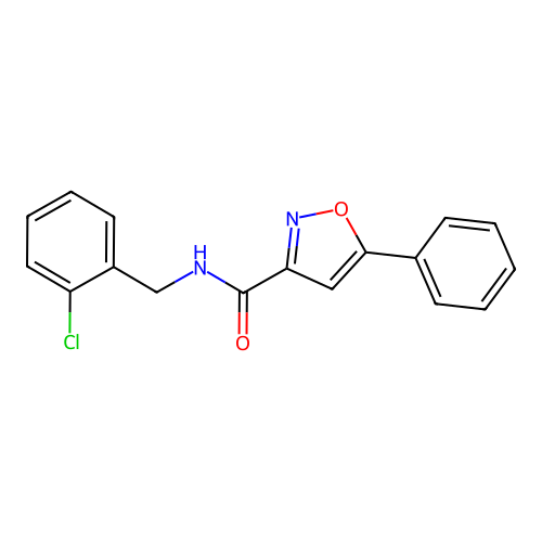 N-(2-chlorobenzyl)-5-phenyl-1,2-oxazole-3-carboxamide structure