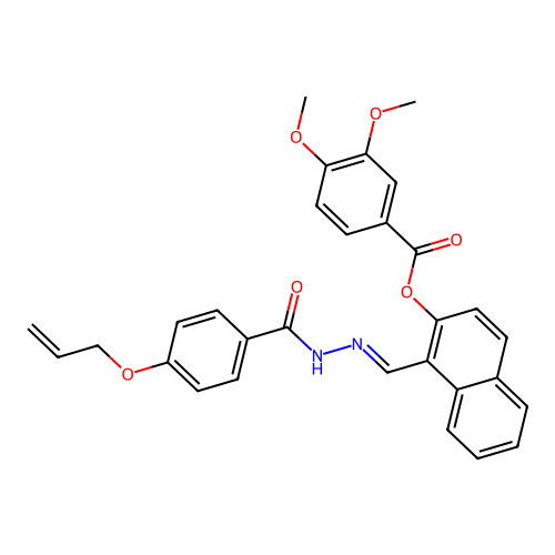 1-(2-(4-(Allyloxy)benzoyl)carbohydrazonoyl)-2-naphthyl 3,4-dimethoxybenzoate structure
