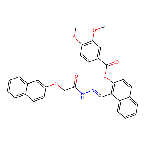 1-(2-((2-Naphthyloxy)acetyl)carbohydrazonoyl)-2-naphthyl 3,4-dimethoxybenzoate structure