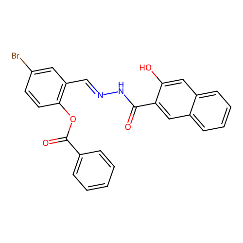 4-Bromo-2-(2-(3-hydroxy-2-naphthoyl)carbohydrazonoyl)phenyl benzoate structure