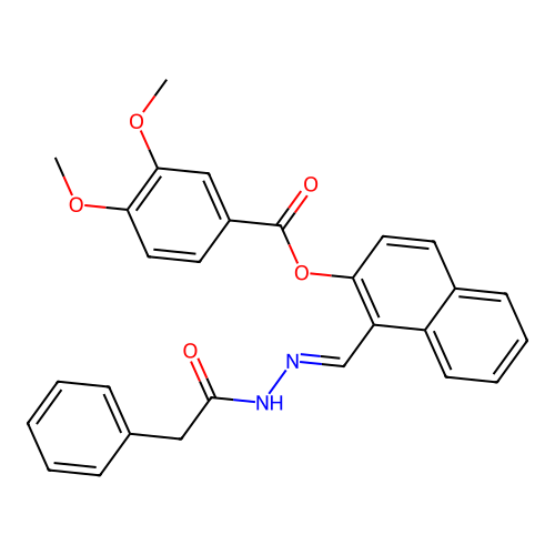 1-(2-(Phenylacetyl)carbohydrazonoyl)-2-naphthyl 3,4-dimethoxybenzoate structure