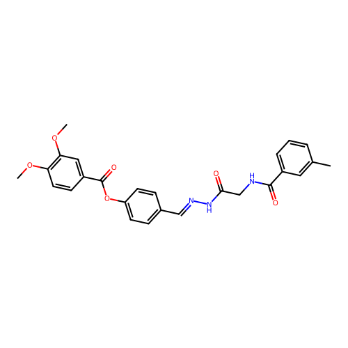 4-(2-(((3-Methylbenzoyl)amino)AC)carbohydrazonoyl)phenyl 3,4-dimethoxybenzoate structure