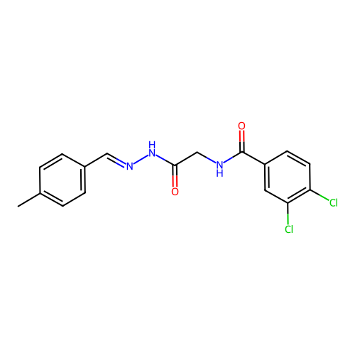 3,4-Dichloro-N-(2-(2-(4-methylbenzylidene)hydrazino)-2-oxoethyl)benzamide structure