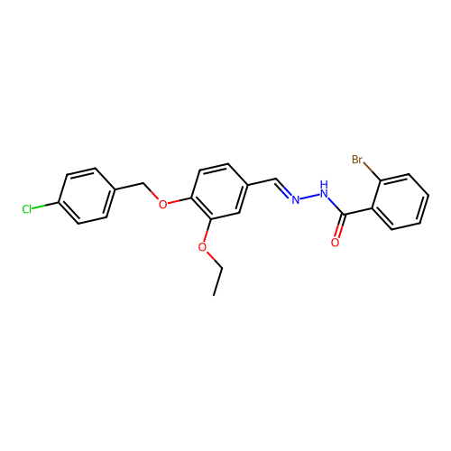 2-Bromo-N'-(4-((4-chlorobenzyl)oxy)-3-ethoxybenzylidene)benzohydrazide structure